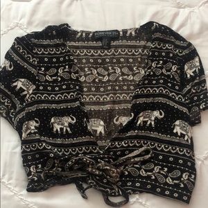 Elephant Pattern top Plus Size